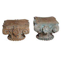 Pair of Wood Capitals