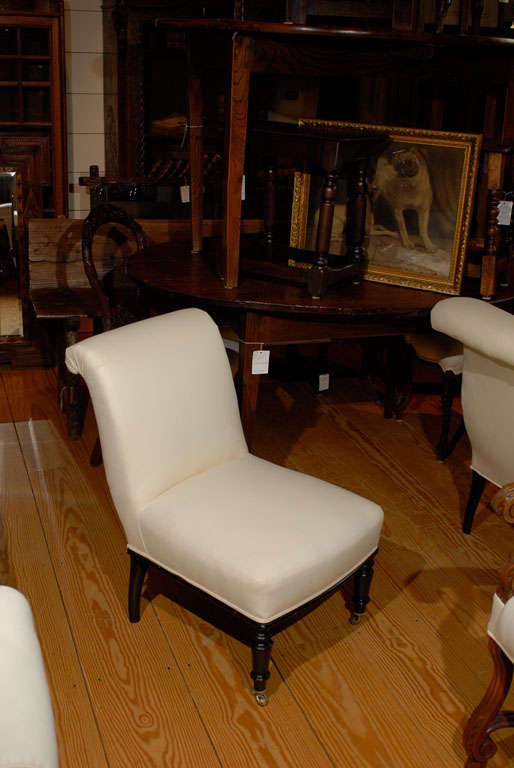 19th Century Two English Slipper Chairs