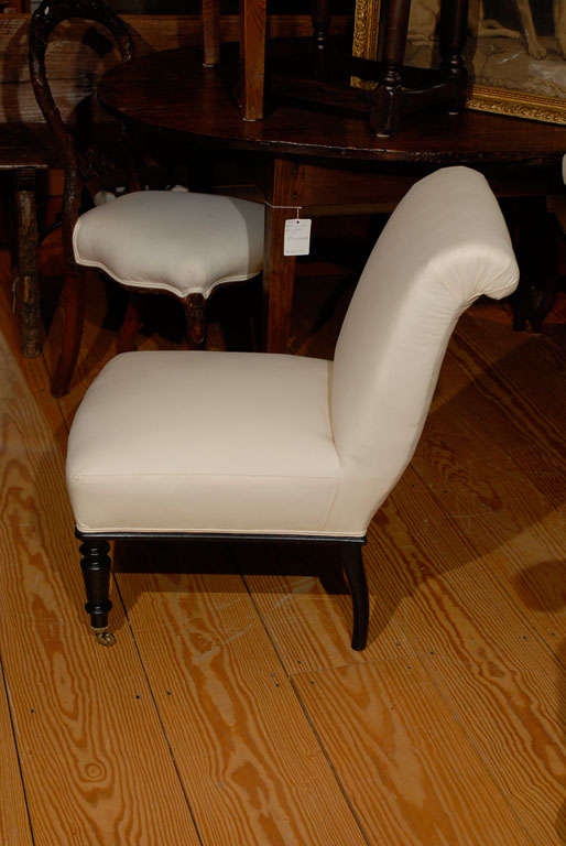 Two English Slipper Chairs 3