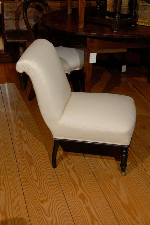 Two English Slipper Chairs 5