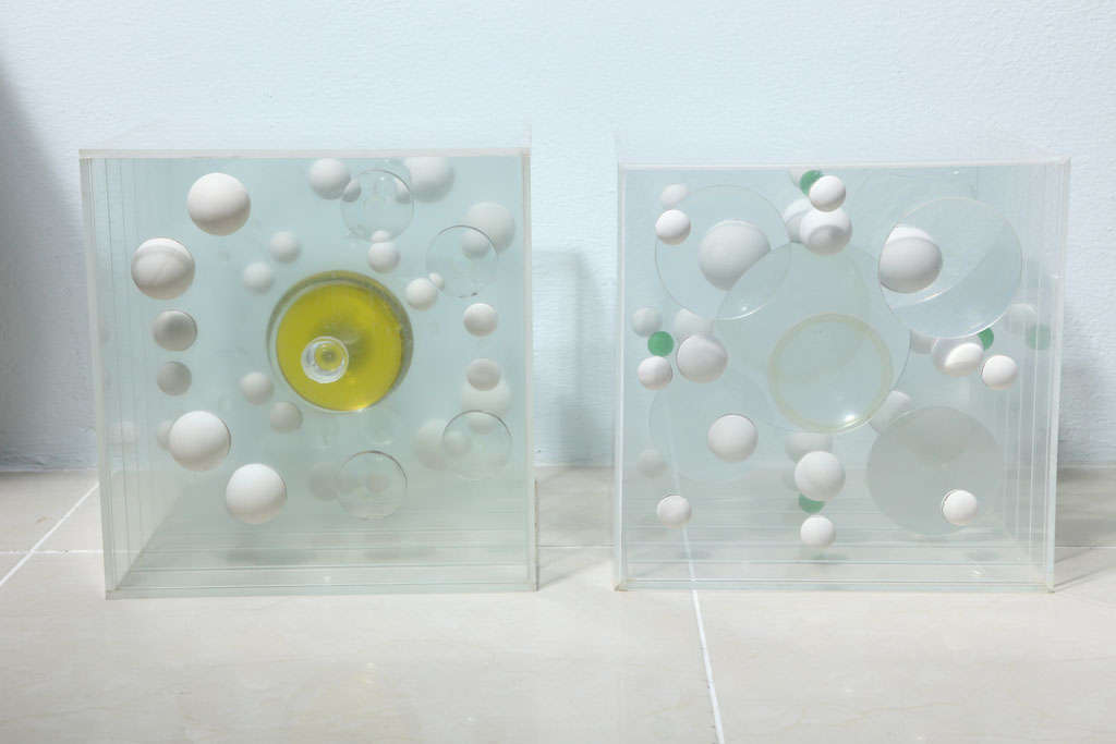 Two Lucite Art Pieces by Franco Scuderi, Italy, 1970s For Sale 1