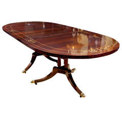 Rosewood Dining Table with Boule Inlay