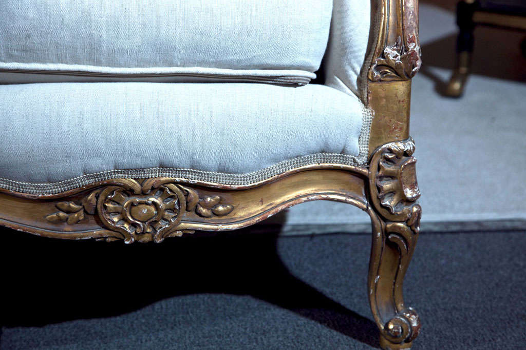 Französisch Louis XV Stil vergoldet Canape Sofa