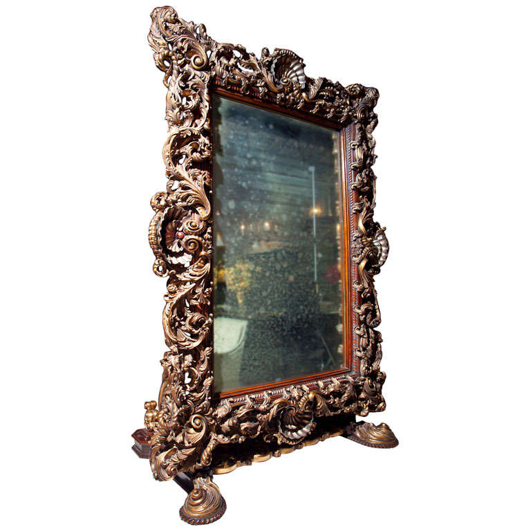 Monumental French Baroque Style Floor Mirror at 1stDibs