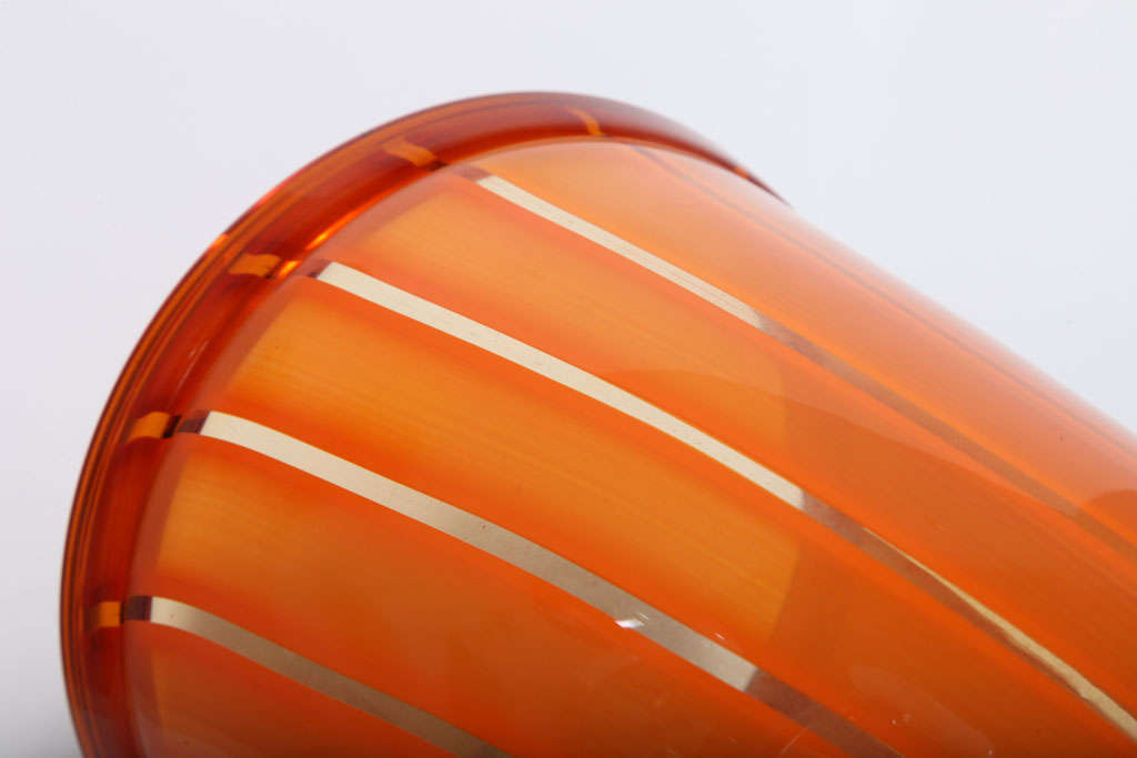 Vibrant Orange Vase by Seguso Viro For Sale 3