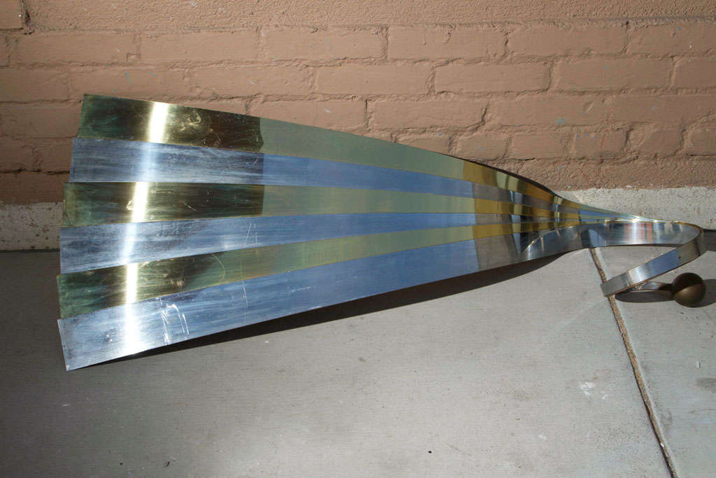 Ribbon Wall Sculpture in the Style of Paul Evans