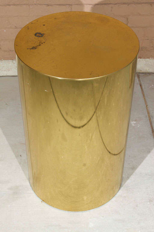 American Signed Curtis Jere Brass Pedestal Column