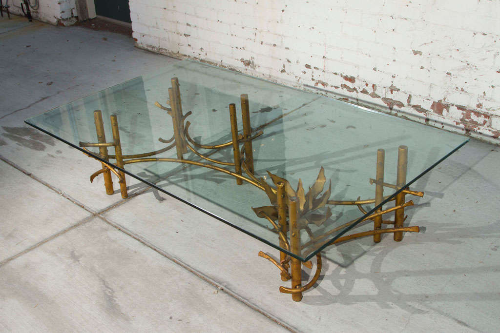 Brutalist Lotus Coffee Table Attributed to Silas Seandel In Excellent Condition In South Pasadena, CA