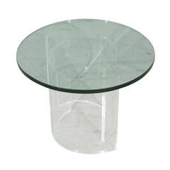 Lucite 2-Piece Glass Table