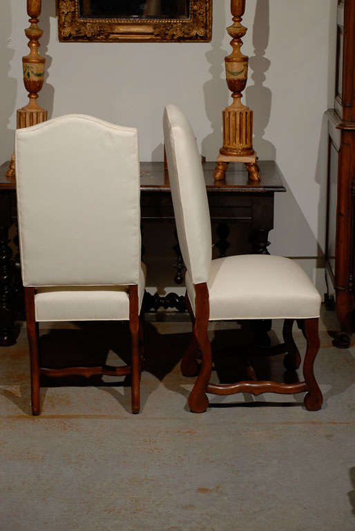 Set of Eight 19th Century French Mutton Leg Chairs 3