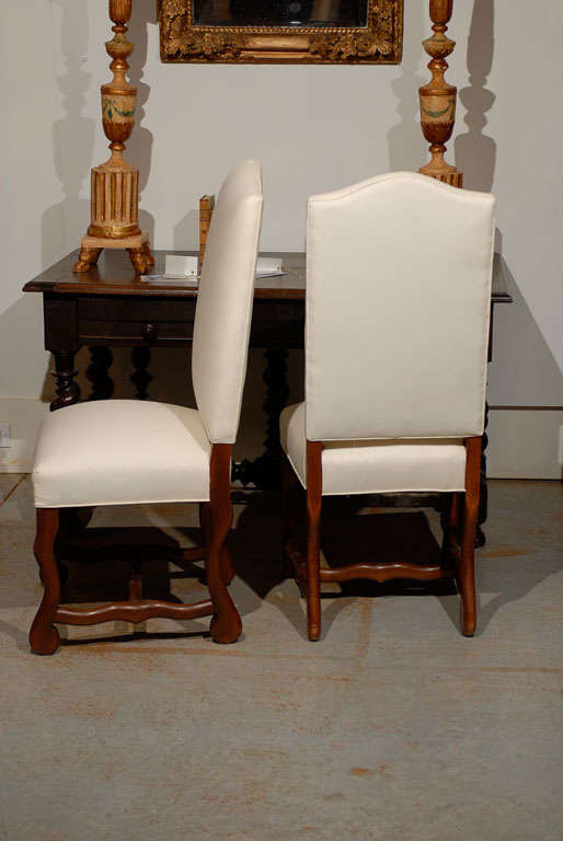 Set of Eight 19th Century French Mutton Leg Chairs 4