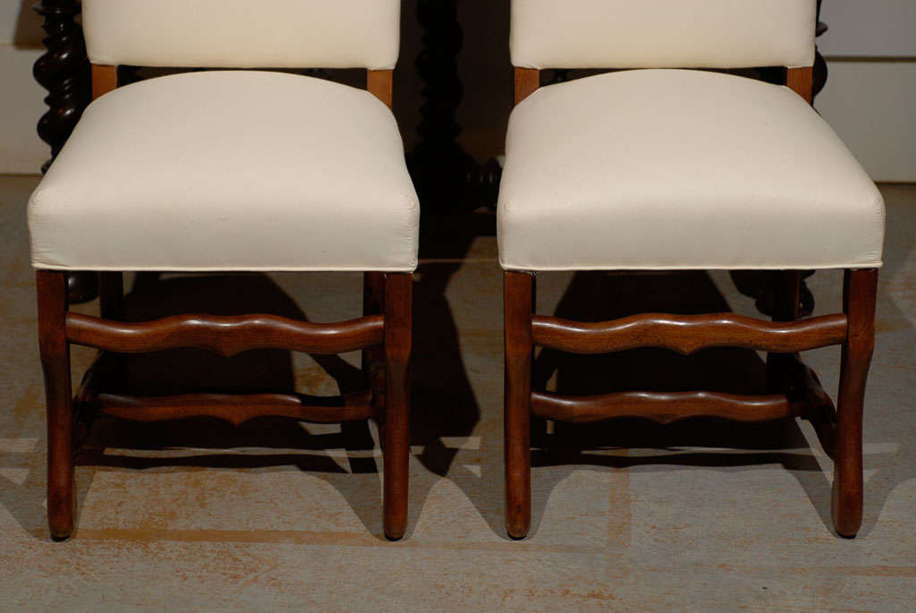 Set of Eight 19th Century French Mutton Leg Chairs 7