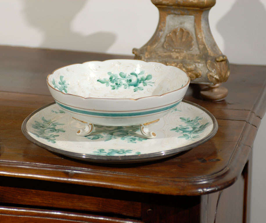 Limoges Footed Bowl and Underplate For Sale at 1stdibs