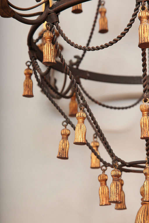 Iron Tassel Chandelier For Sale 2