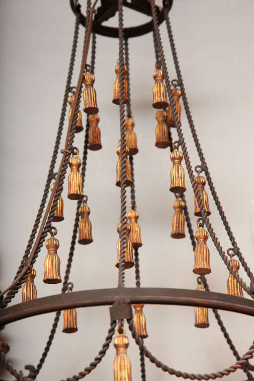 Iron Tassel Chandelier For Sale 4