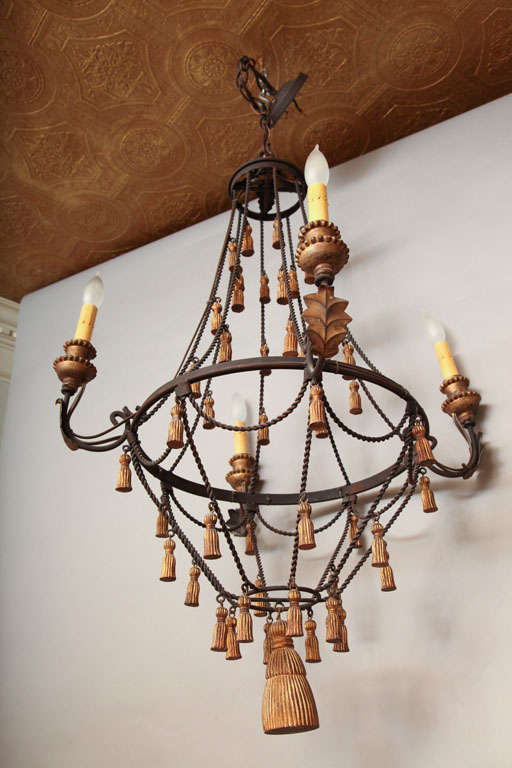 Iron Tassel Chandelier For Sale 5