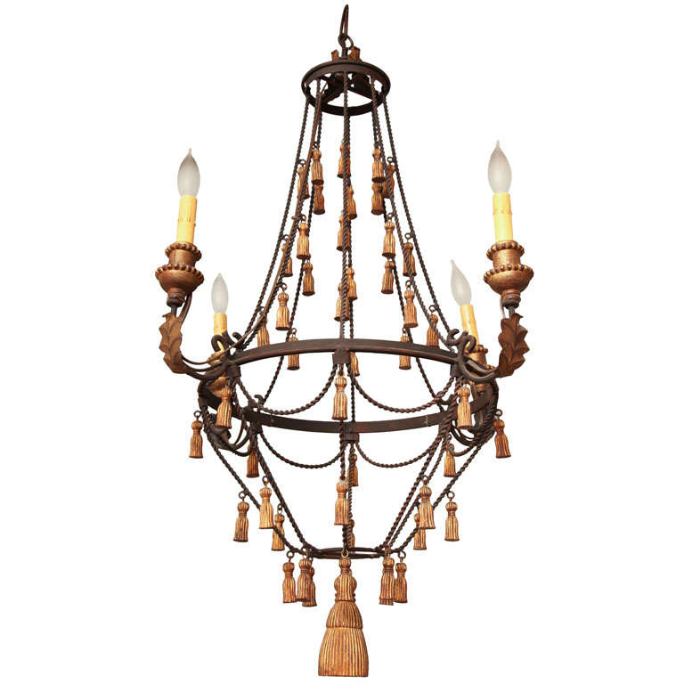 Iron Tassel Chandelier For Sale