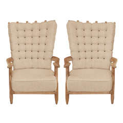Pair Armchairs by Guillerme et Chambron
