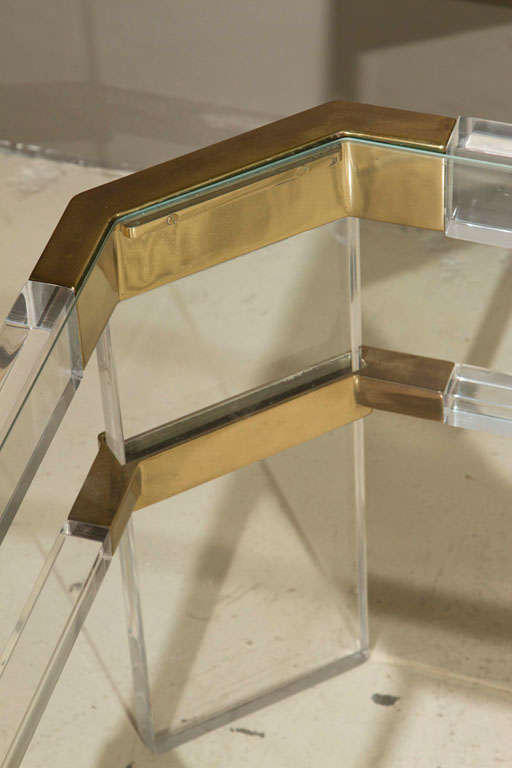 Glass And Lucite Coffee Table By Charles Hollis Jones 3