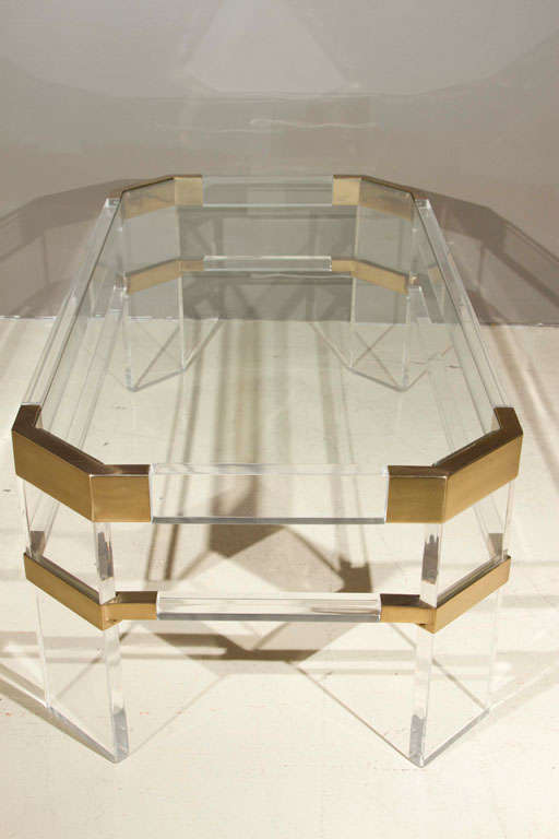 Glass And Lucite Coffee Table By Charles Hollis Jones 5