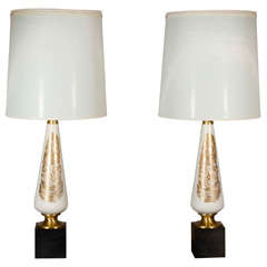 Pair Of Ceramic Georges Briard Table Lamps