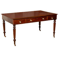 19th Century English Regency Mahogany Partner's Bureau Plat