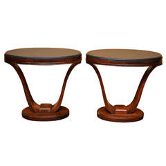 Pair of French Art Deco Oval Tables, Circa 1930
s