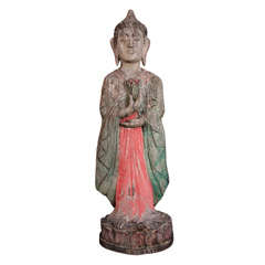 Carved and Painted Buddha