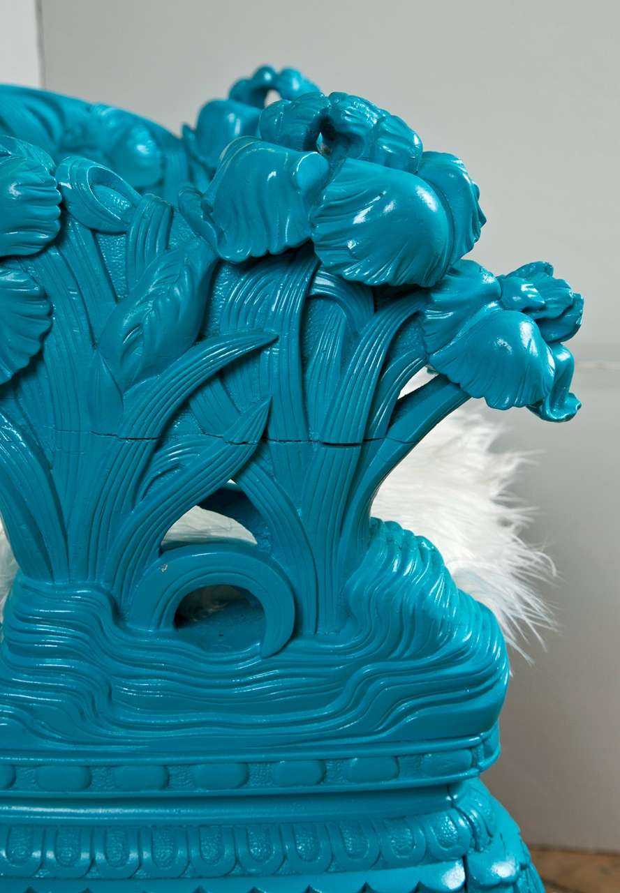 Quan Yin's Turquoise Throne Chair at 1stDibs plastic throne chair