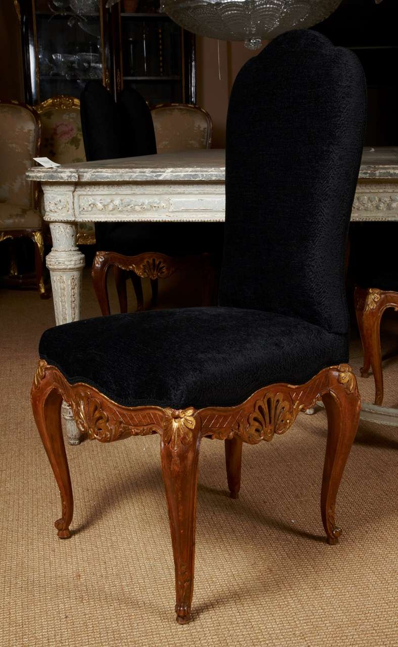 Rare set of 8 high back dining chairs by Jansen In Good Condition In Saint-Ouen (PARIS), FR