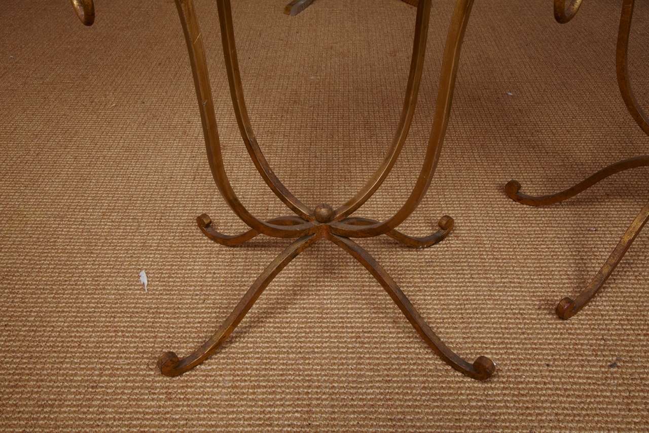 Wrought Iron Pair Of Vintage French Side Tables