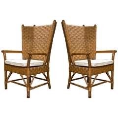 Pair of Palelek Orkney Rattan Armchairs