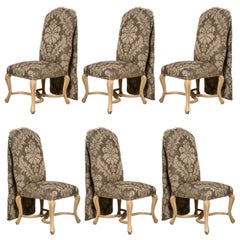Set of Six Paint Decorated Dining Chairs by Kreiss