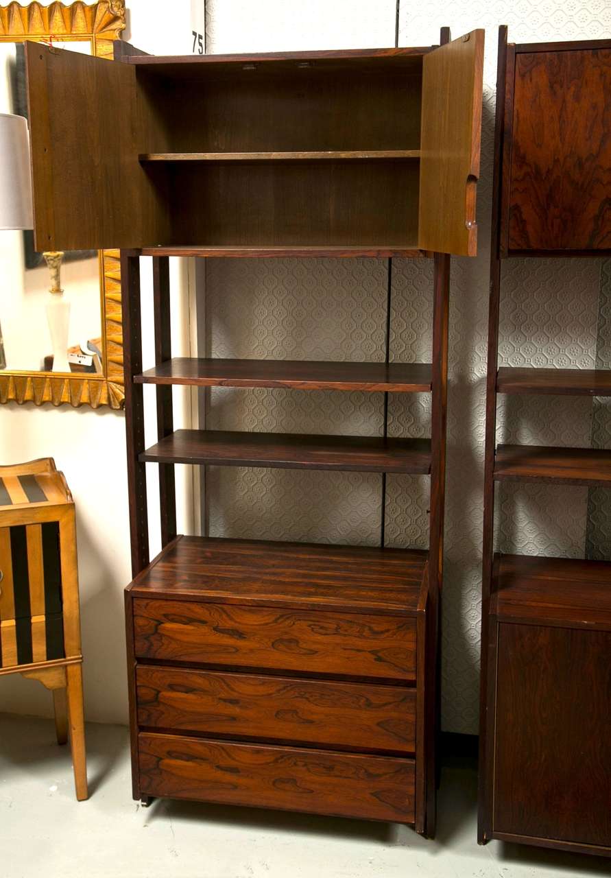 A Pair Mid Century Rosewood Bookcases at 1stdibs