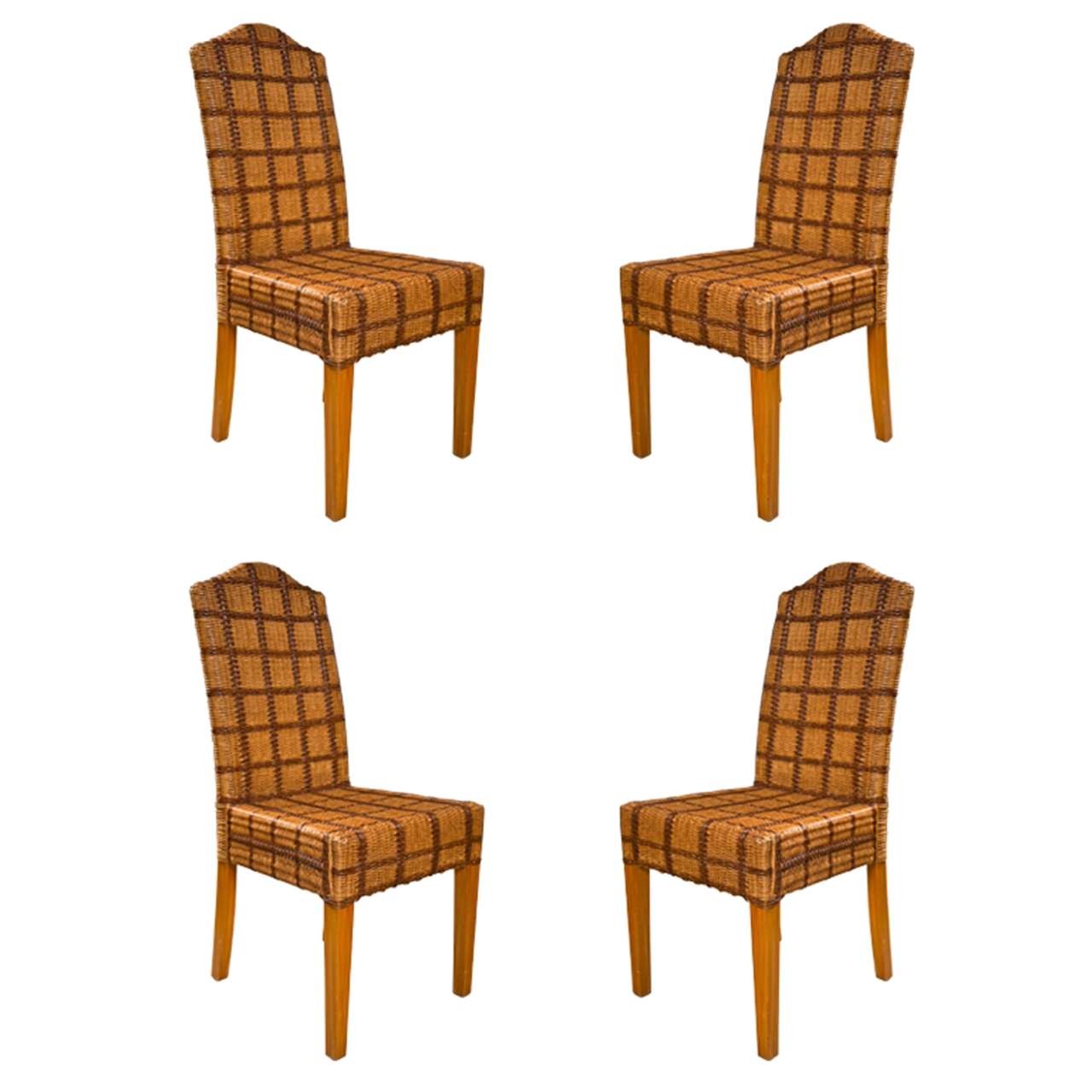 Contemporary Wicker Side Chairs For Sale at 1stDibs