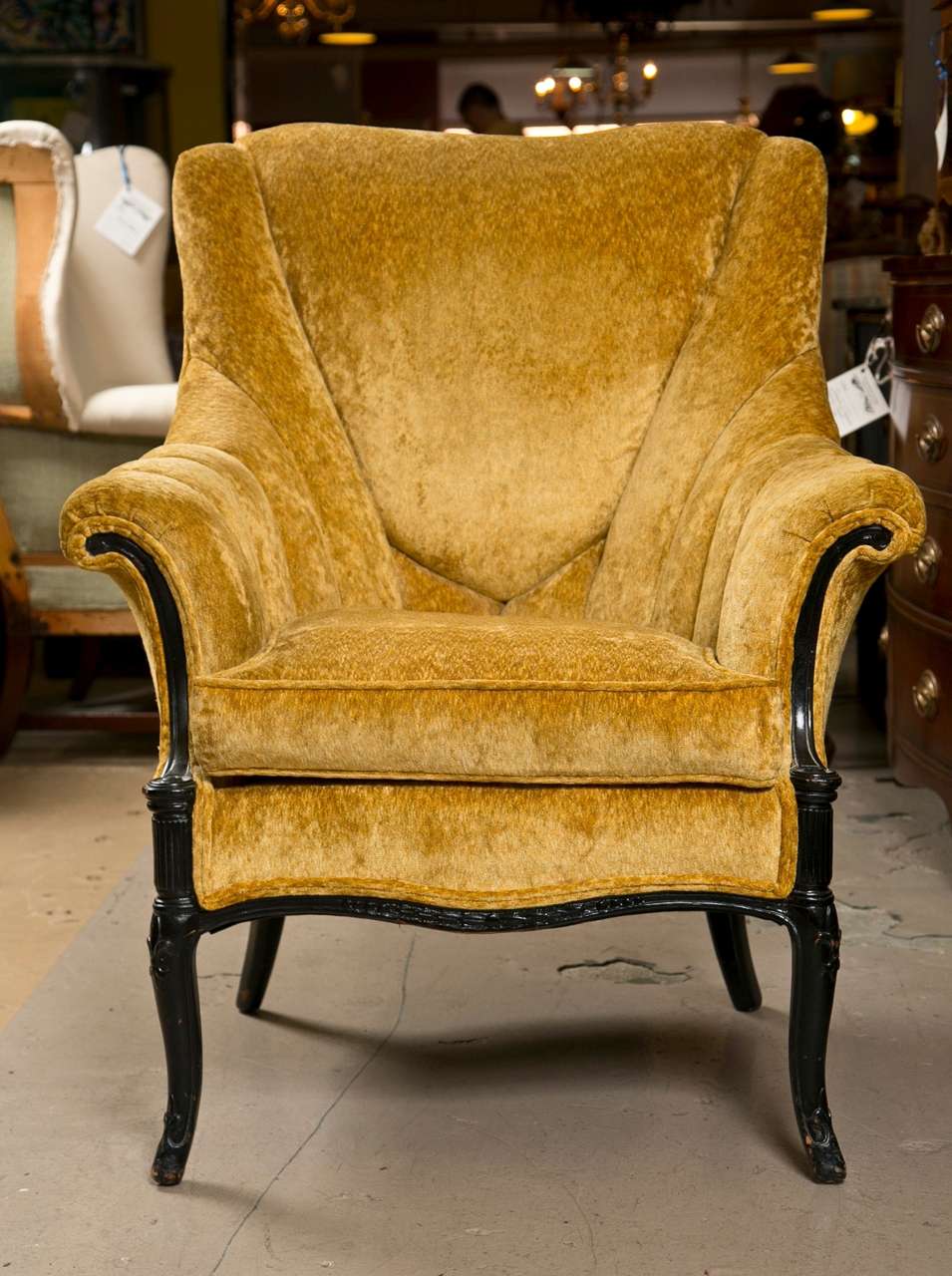 Pair of Paint Deco Fireside Chair at 1stDibs