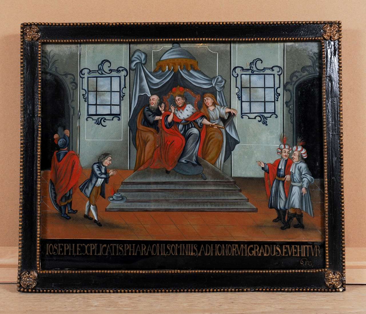 18th.Century reverse painting For Sale 1