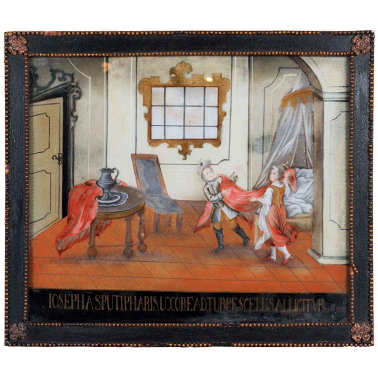 18th Century German Reverse Painting For Sale