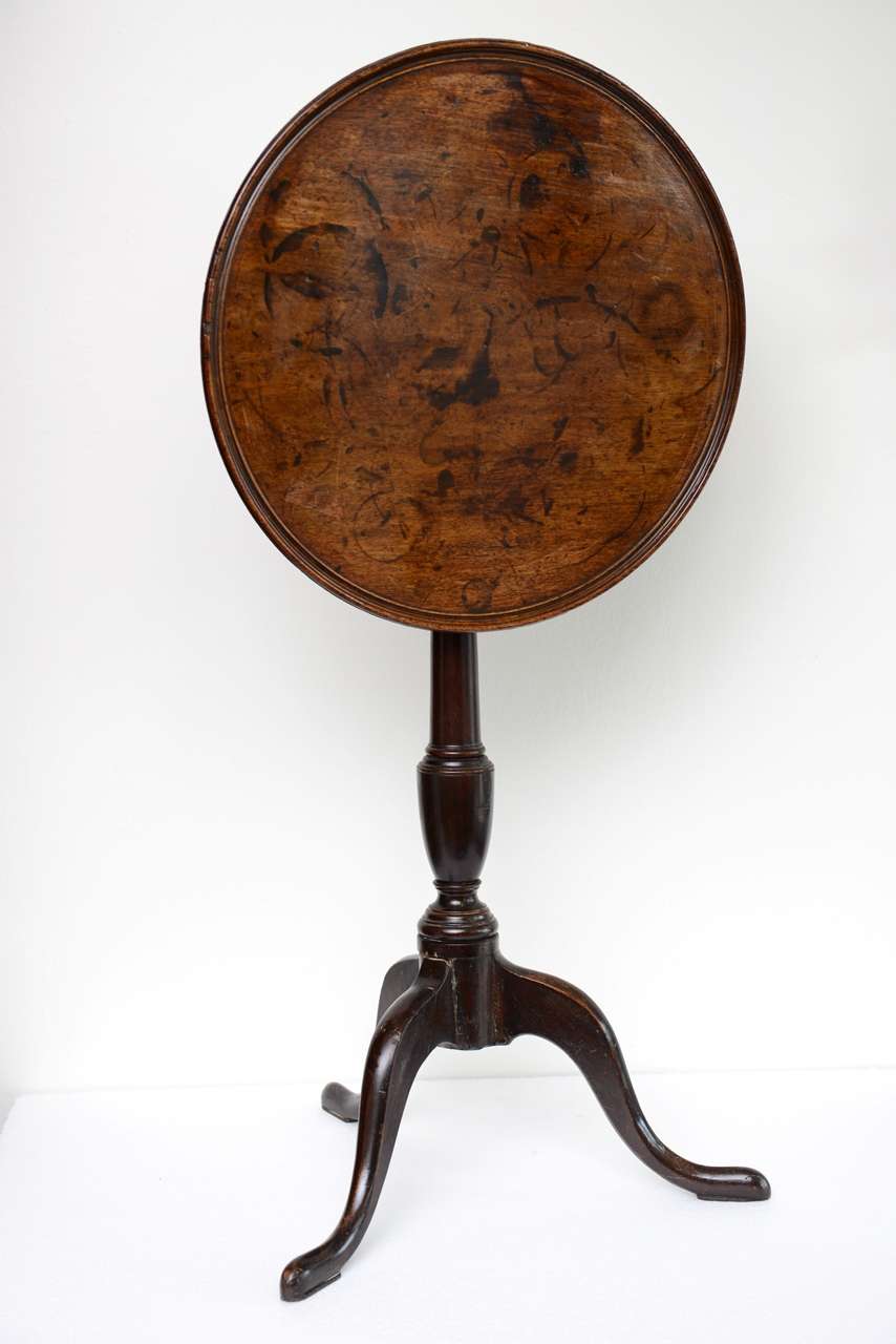 American Queen Anne Tilt-top Table/candle Stand, 18th Century 4