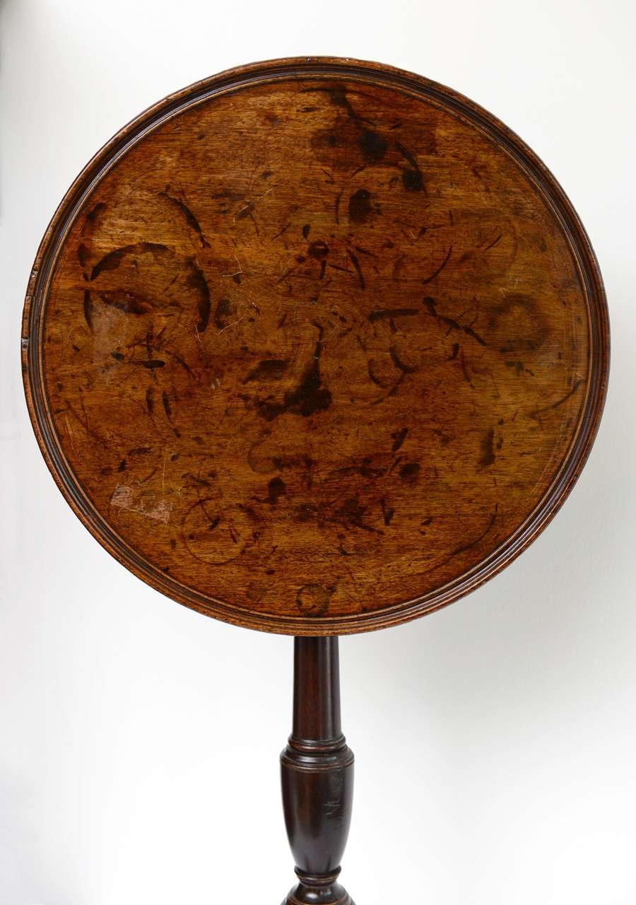 American Queen Anne Tilt-top Table/candle Stand, 18th Century 5