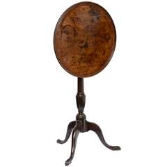 American Queen Anne Tilt-top Table/candle Stand, 18th Century