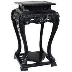 Chinese Rosewood Carved Table/ Pedestal   