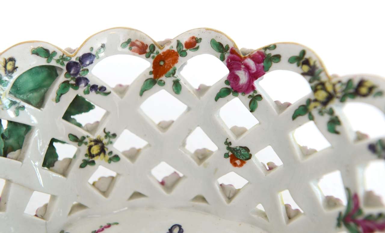 French Porcelain Basket, Circa 1900 5