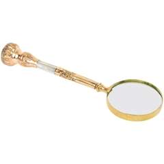 Antique French Magnifier with Mother-of-Pearl, Ormolu