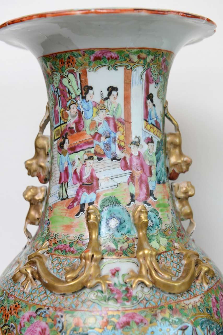 Pair Chinese Porcelain Famille Rose Vases, 24