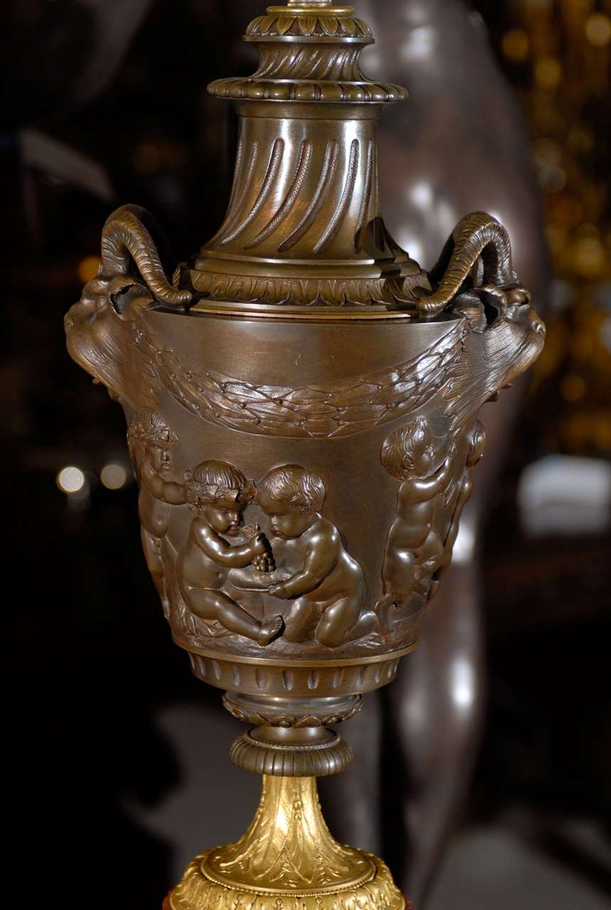 20th Century Antique Exquisite Pair Of Lamps