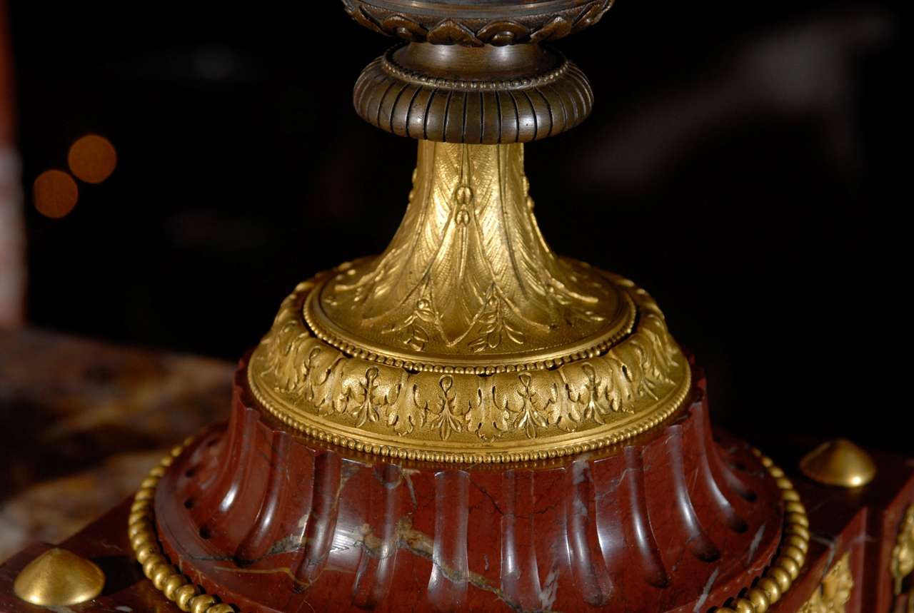 Bronze Antique Exquisite Pair Of Lamps