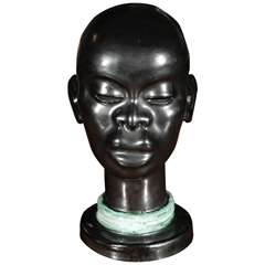 Art Deco Glazed Bust