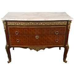 19th c. Louis XVI Mahogany and Parquetry Inlay