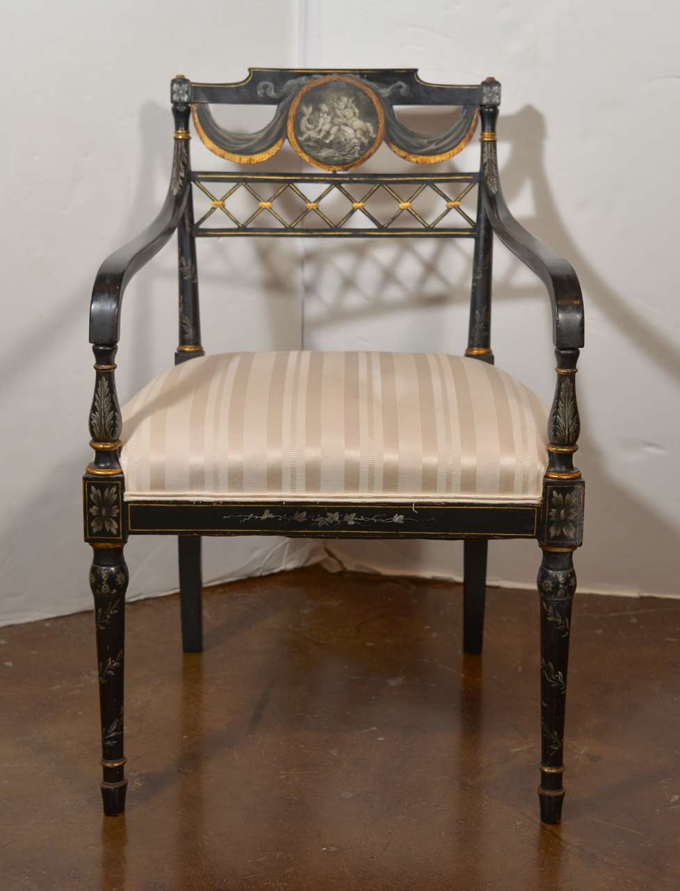 Set of Important Regency Period Black Lacquered Chairs 1